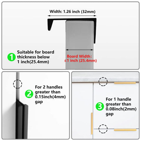 Super Sleek Matte Black Finger Edge Pulls Ten Pack Heavy Duty Cabinet Handles With Smooth Glide Modern Fit For Drawers Dressers Wardrobes Closets Total Kitchen Makeover