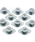 Top Shelf Quarter Turn Fastener With Three Eighth Inch Shank And Three Quarter Inch Zinc Plated Head Slotted Drive Self Ejecting Kickout Style Built Tough For Street Stages And Night Cruises - 10 pack view.
