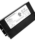 Dimmable LED Driver 24V 60W with smooth no fuss flicker free dimming for Triac 0 to 10V phase cut and 10V PWM, UL listed, black unit.