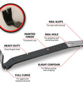 15 Inch Heavy Duty Flat Pry Bar With Integrated Nail Puller Rust Resistant Enamel Finish Ultra Durable Forged Heat Treated
