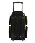 Neon Lime 22 Inch Lightweight Carry On Rolling Duffel Bag With In Line Skate Wheels For On The Go Travel viewed from back