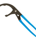 Beefy 12 Inch Oil Filter Pliers 212 Forged High Carbon Steel Heavy Duty Universal Fit For Most Cars And Light Trucks, blue grips