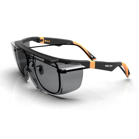 OTG Safety Sunglasses For Over Eyeglasses With UV400 Protection Z87.1 Certified Anti Fog Lenses Adjustable Temples Side Shields