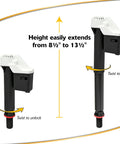 Universal Pro Grade Toilet Fill Valve With Twist Height Dial For No Sweat Swap Out And Whisper Quiet Flushing Operation That Handles Daily Use On Nearly Every Commode Tank, height adjustment feature shown.