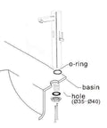 Diagram of Touchless Bathroom Sink Faucet With Infrared Sensor And Temperature Control Hands Free Tall Body installation.
