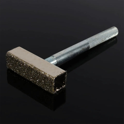 Tough As Nails Grinding Wheel Dresser And Bench Grinder Tool Rest for truing, featuring a knurled handle and metallic finish.