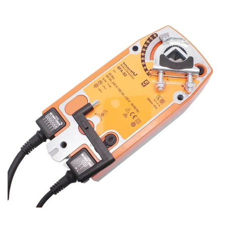 Industrial Grade SFA S2 Damper Actuator Controller With 20Nm Torque For Heavy Duty Vent Systems AC24V To AC240V, top view of unit.