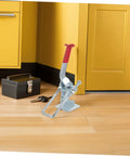 Premium Heavy Duty Toggle Latch Clamp With Adjustable Galvanized Iron Quick Release Lock For Tool Boxes And Jigs Featuring Insane 2183lbs holding clamp on smooth floor near toolbox.