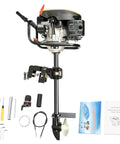 Beefed-Up 9HP 4-Stroke Outboard Motor Gas Powered Boat Engine With Air Cooling OHV 225cc and accessories set