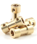 Flexible Shaft Coupler 2mm to 3mm 4 Pack Brass Motor Couplers With Screws And Allen Keys Built To Last High Hardness Shaft Adapters For DIY Projects And Stepper Or Servo Motors, brass couplers stacked