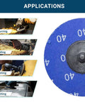 Applications of 3 Inch Quick Change Sanding Discs With Pro Grade Green Zirconia Grit For Deburring Polishing Rust Removal On Metal R Type Backing Drill And Die Grinder Compatible 25 Pack 36 Grit