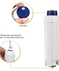 Top Shelf Reusable Coffee Maker Filter With Active Carbon Softener Fine Micropore Mesh Traps Grounds For Bright Crisp Cups Steady Flow Extraction Setup Heavy Duty Replacement Part with time dial features.