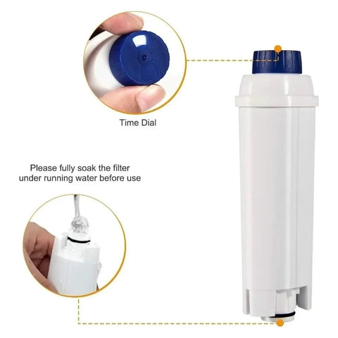 Top Shelf Reusable Coffee Maker Filter With Active Carbon Softener Fine Micropore Mesh Traps Grounds For Bright Crisp Cups Steady Flow Extraction Setup Heavy Duty Replacement Part with time dial features.