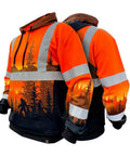 Wildland Sasquatch Hi Vis Hoodie For Men With Heavy Duty Polyester And Soft Combed Fleece Interior, Class 3 Type R ANSI ISEA 107-2015 Orange XX-Large