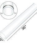 Clear Polycarbonate Dust Collection Pipe 4 Inch By 36 Inch With Stainless Steel Hangers 4 Pack Rigid Tubing for woodworking tools.