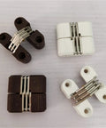 0 To 180 Degree Cross Hinge Plastic Folding Barrel Invisible Hinge 6 Pieces Brown and white for cabinets and boxes