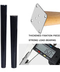 Top Shelf Wooden Furniture Legs Heavy Duty Replacement Riser Feet For Sofas Tables And Cabinets Set Of Four solid wood legs with metal fixation plate.