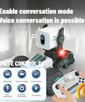 Person holding remote for Stunt RC Car With 720P HD FPV Camera, No App Needed FPV, Two Way Talk, 360 Degree Spins, LED Lights.