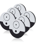 Six Pack Window Glass Break Alarm With Vibration Sensor For Home Office And RV Security, Detects Even The Lightest Shocks To Your Glass, Easy Install, Reliable Protection For Windows And Doors. six-pack round white and black glass break alarms