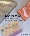 Odorless PVC Heat Shrink Wrap Bags 8x12 Inches, 100 Gauge, 100 Pack For Fast Packaging, Clear Durable Shrink Film That Shrinks Smoothly At Low Temp, Great For Jewelry, Crafts, And Small Gifts.