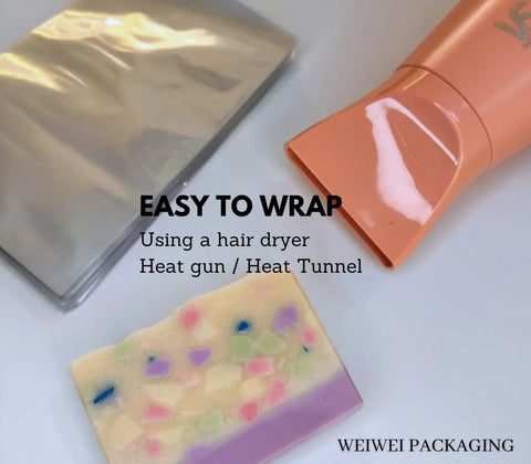 Odorless PVC Heat Shrink Wrap Bags 8x12 Inches, 100 Gauge, 100 Pack For Fast Packaging, Clear Durable Shrink Film That Shrinks Smoothly At Low Temp, Great For Jewelry, Crafts, And Small Gifts.