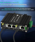 Tough Industrial Five Port Gigabit Ethernet Switch With Five RJ45 Ports 10 100 1000 Mbps Din Rail Mount And Wall Mounts Included