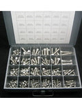 Metric Stainless Socket Head Cap Screw Kit 490 Piece Beefy Heavy-Duty Coarse Thread Assortment in organizer tray.