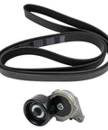 Heavy Duty Serpentine Drive Belt Tensioner With One Accessory Drive Belt Assembly Fits Your Ride Needs Silent Engines This Stops Squealing Noise Save Dough By Preventing Failures Skip Shop Calls To Buy Quality Set Now To Go Far. black EPDM belt and tensioner assembly for engine drive repair