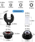 Dimensions of parts for Hydraulic Steering Cylinder Seal Kit With Pin Wrench For Seastar Front Mount Marine Steering Systems