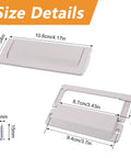 4 Pack Flush Ring Hidden Drawer Pull Handles for Cabinets and Closets, size details in cashmere gray aluminum alloy