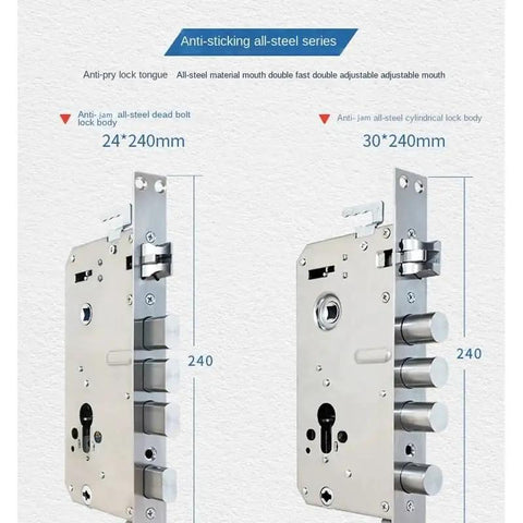 Full Automatic Smart Fingerprint Door Lock With App Remote Unlock Digital Password Zinc Alloy Build Integrated Chime Fast Egress Handle Smooth Setup Hassle Free Keyless Entry System with anti-jam all-steel deadbolt.