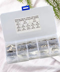 Beefy Retaining Ring Kit Snap Rings 400 Pcs Stainless Steel M1.5 To M15 E Shaped External Rings in clear plastic box