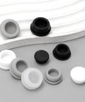 Awesome 120 Piece Silicone Plug Assortment Kit With Nine Sizes For Cars And Furniture. grey snap-in hole plugs