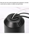 Heavy Duty 3 Inch Round Rubber Grommet Mount With T Shape Design For Zero Hassle Cable Management And Reliable Wire Protection Around The Home Garage Or Truck with cables passing through.