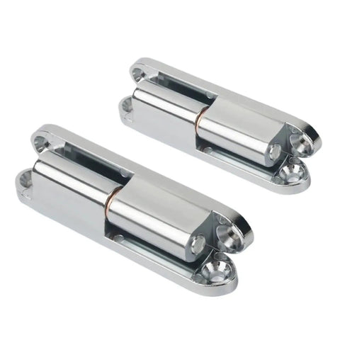 Rotating Concealed Door Hinges 180 Degree Detachable Heavy Duty Industrial Zinc Alloy Silver For Doors And Cabinets