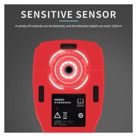 Hit The Sweet Spot Every Time With This Four In One Wall Scanner And Stud Finder, showing sensitive sensor detail for depth detection up to 120mm.