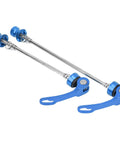 Two Pack Bicycle Wheel Hub Skewers With Quick Release Levers Front 135mm Rear 170mm Lightweight Aluminum Alloy Bike Skewers For Mountain And Road Bikes Blue