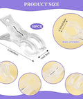 Clear Balloon Arch Clips Set with 10 large transparent spring clips showcasing size dimensions