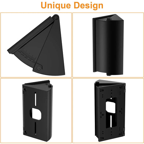 Adjustable 30 To 55 Degree Doorbell Mount for Ring and Blink video doorbells, charcoal color, showing unique design angles and features.