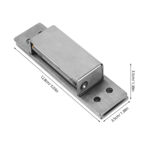 Concealed Hidden Door Hinges Five Inch Silver Adjustable Beefy Heavy Duty Square Flush Mount Hardware side view