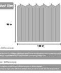 Smooth Move Blackout Room Divider Curtain Panel For Living Room Bedroom Office Privacy Screen Wall Hanging Track Compatible Beige 100 X 96 size diagram.