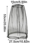 Shielding Bugproof Mesh Head Net And Protective Headwear, 53cm height, 27.5cm width, breathable polyester, keeps bugs out, black color.