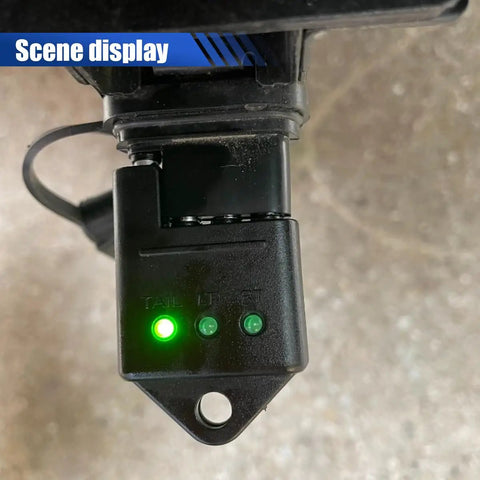 4 Pin Trailer Plug Tester With LED Indicators, 4 Way Flat Trailer Circuit Tester For Left Right Turn Signals And Brakes, Straight Wiring Tester Connector, No Fuss Troubleshooter For Tail Lights And Trailer Safety; black ABS plastic, LED lit