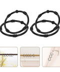 Heavy Duty Zinc Alloy Shower Curtain Rings Set, Black Hanging Hooks with Smooth Glide O Rings, No Snag, Easy Mount for Bathroom Rods