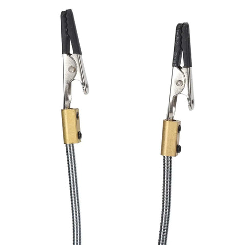 Pro Grade Adjustable Third Hand Welding Tool Clamp For Electronics Repair, close-up of metal and rubber clips with flexible arms