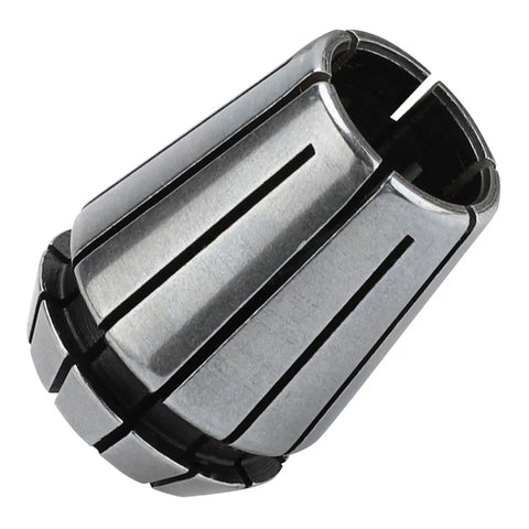 Super Cool 15 Piece ER25 Collet Chuck Set With High Precision Spring Steel Tool Holder For CNC Milling Lathe And Engraving Featuring Self Release Design And Grip Range From 2mm To 16 Mm close-up of a metallic ER25 collet