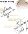 Installation steps for Heavy Duty 45mm Drawer Runners With Full Extension Drawer Slides Three Section Steel Ball Bearing Rails Side Mount.