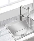 22 By 18 Inch Drop In Kitchen Sink With Single Bowl Dope 304 Stainless Steel Topmount Includes Strainer Pre Drilled Faucet and Soap