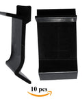 Nylon Patio Table Rim Clips 10 Pack Black For Glass Top Tables Quick Clip On No Tools Needed Fits Rim 1.230 By 0.765 Inch Supports Glass
