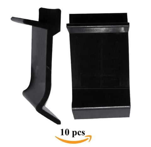Nylon Patio Table Rim Clips 10 Pack Black For Glass Top Tables Quick Clip On No Tools Needed Fits Rim 1.230 By 0.765 Inch Supports Glass